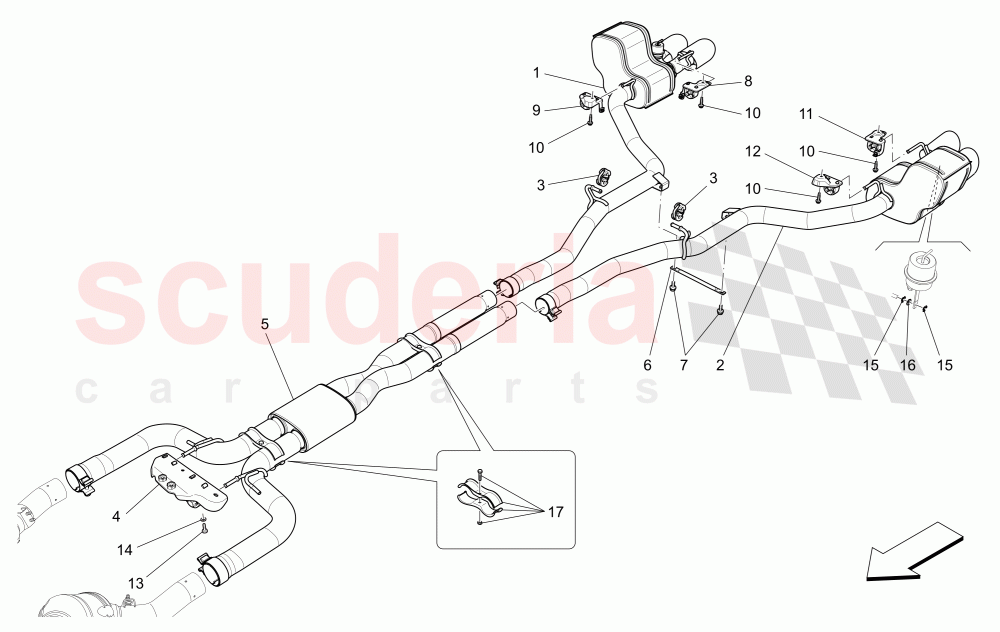 SILENCERS of Maserati Maserati Ghibli (2014-2016) S Q4