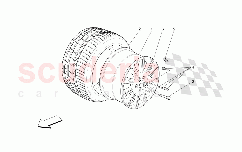 WHEELS AND TYRES of Maserati Maserati Quattroporte (2008-2012) 4.2