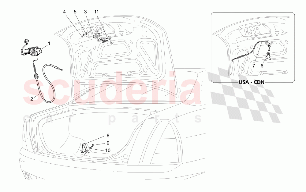 REAR LID OPENING CONTROL of Maserati Maserati Quattroporte (2008-2012) 4.2