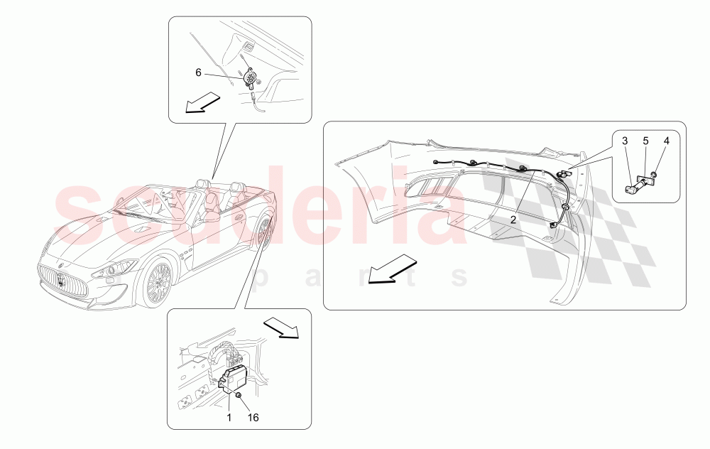 PARKING SENSORS of Maserati Maserati GranCabrio (2013-2015) MC