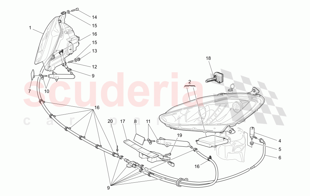 HEADLIGHT CLUSTERS (Not available with: Special Edition) of Maserati Maserati GranTurismo (2012-2016) Sport CC
