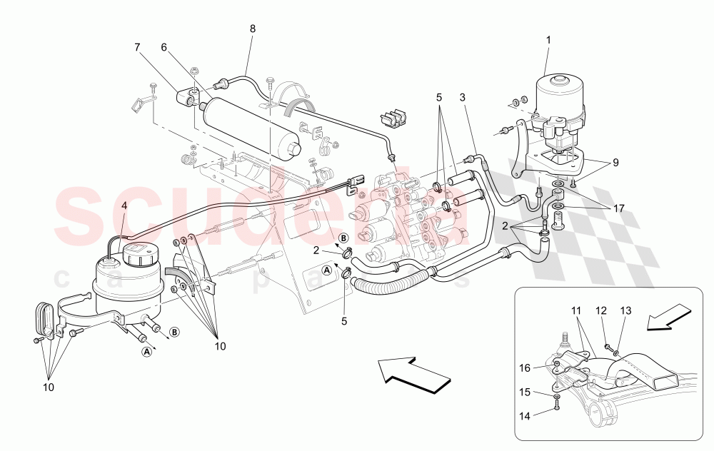GEARBOX ACTIVATION HYDRAULICS: TANK AND PUMP of Maserati Maserati GranTurismo (2008-2010) S