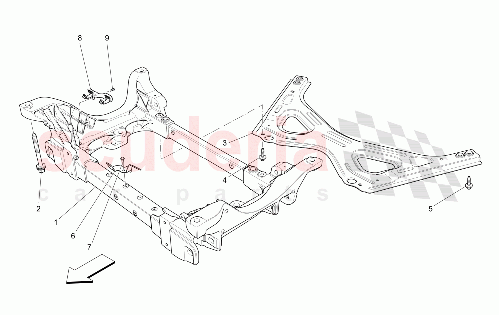 FRONT UNDERCHASSIS of Maserati Maserati Ghibli (2017+) S Q4
