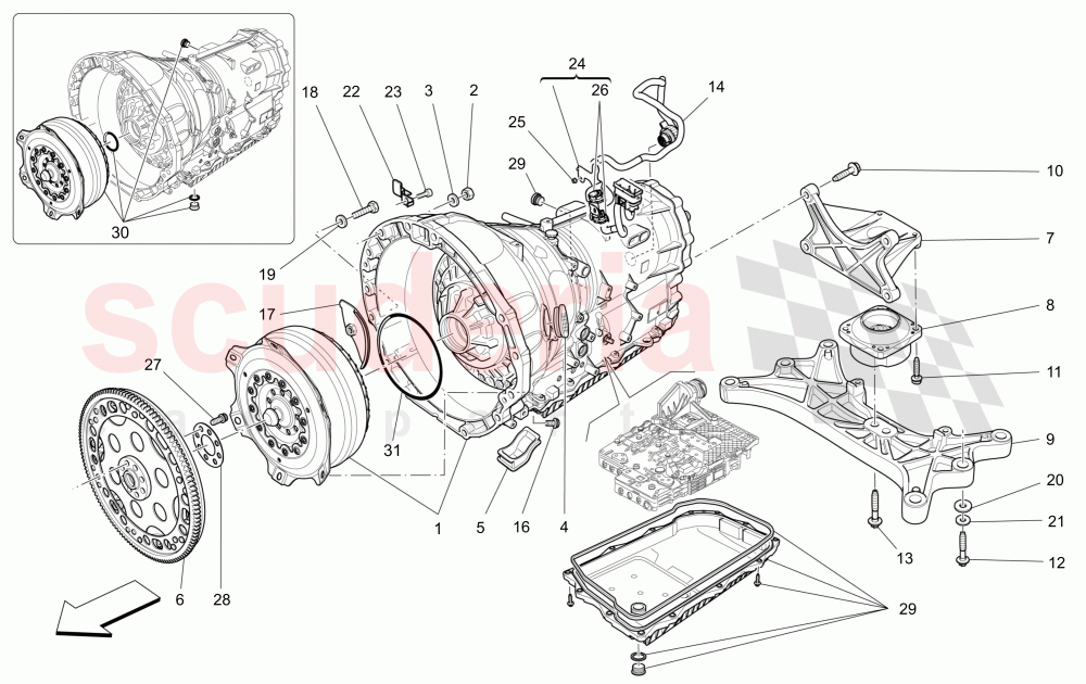 GEARBOX HOUSINGS of Maserati Maserati Quattroporte (2013-2016) S V6 410bhp