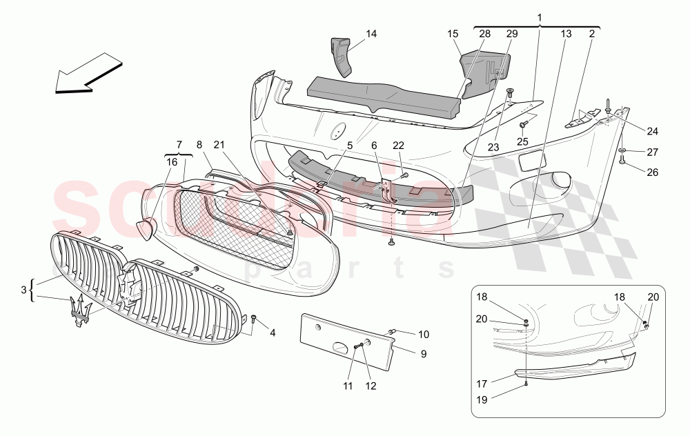FRONT BUMPER of Maserati Maserati GranTurismo (2011-2012) S
