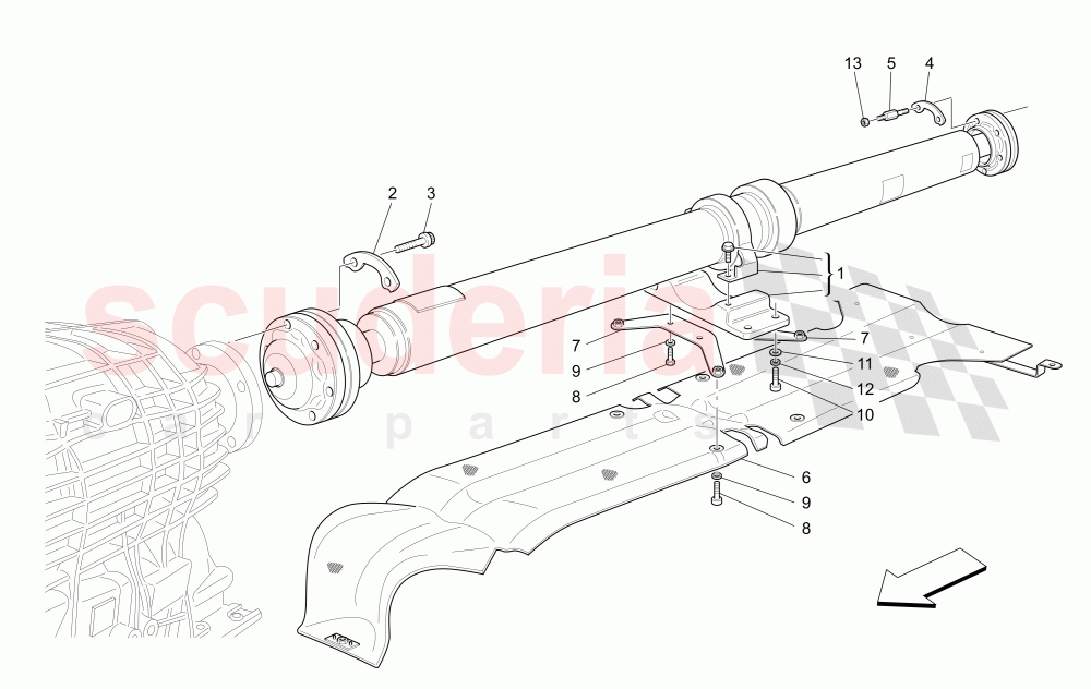 TRANSMISSION SHAFT of Maserati Maserati GranCabrio (2013-2015) MC