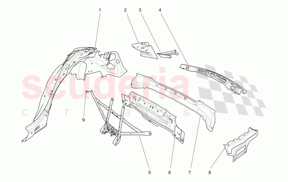 BODYWORK AND REAR OUTER TRIM PANELS of Maserati Maserati Quattroporte (2013-2016) S Q4