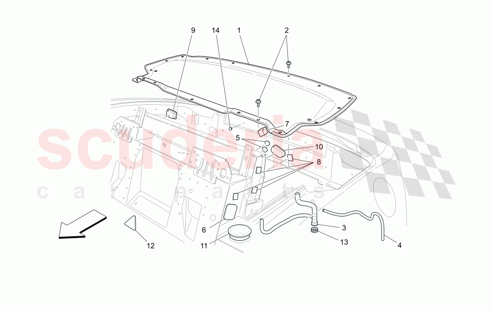 ELECTRICAL CAPOTE: TOP HOUSING of Maserati Maserati GranCabrio (2011-2012) Sport