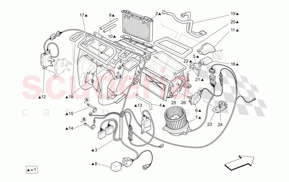 A/C UNIT: DASHBOARD DEVICES of Maserati Maserati 4200 Spyder (2005-2007) GT