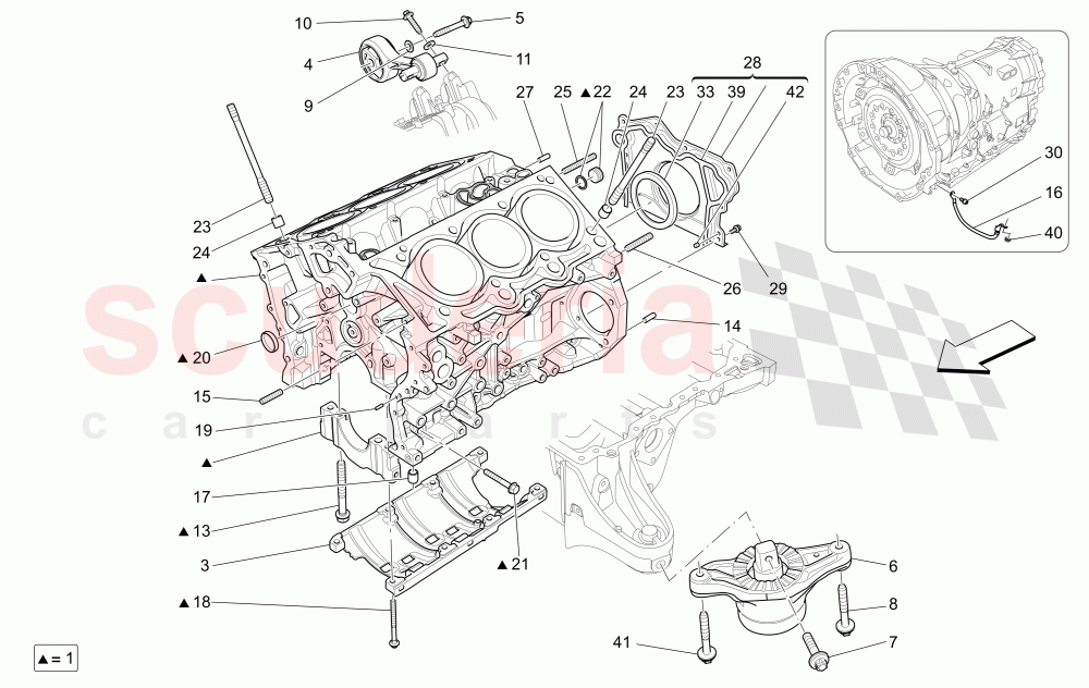 CRANKCASE of Maserati Maserati Ghibli (2017+) S Q4