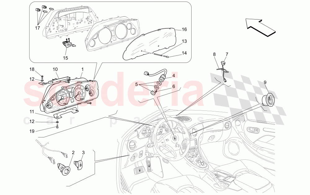 PASSENGER COMPARTMENT DEVICES (Dashboard) of Maserati Maserati 4200 Coupe (2005-2007) CC