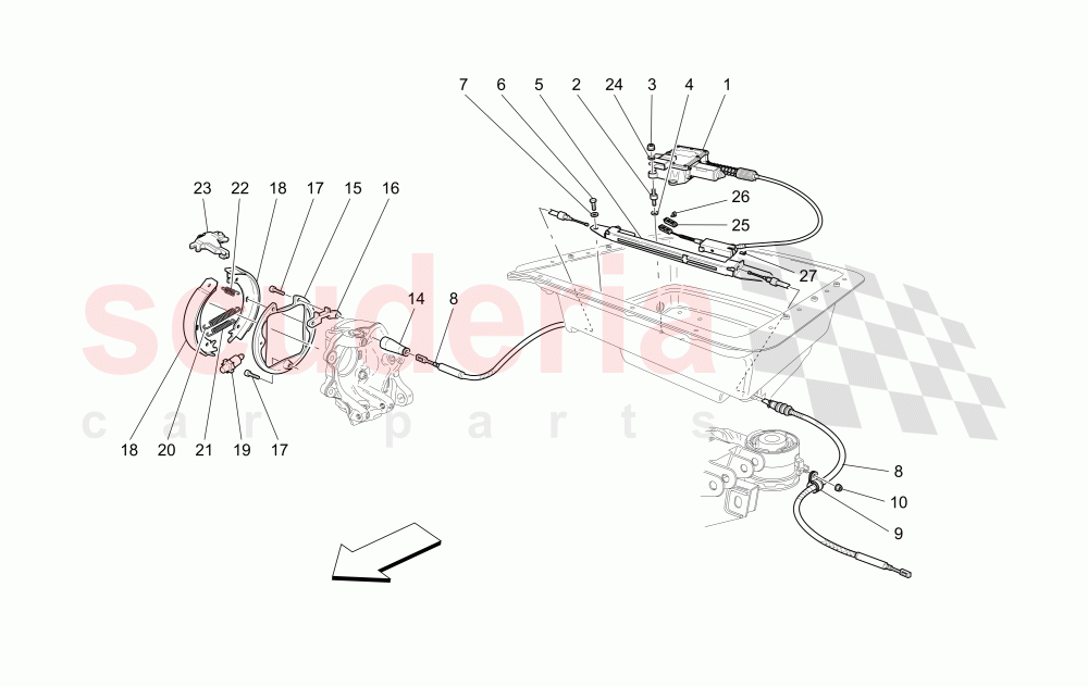 PARKING BRAKE of Maserati Maserati GranTurismo (2012-2016) Sport CC