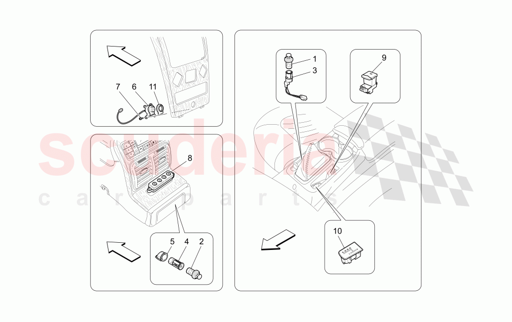 CENTRE CONSOLE DEVICES of Maserati Maserati Quattroporte (2003-2007) Auto