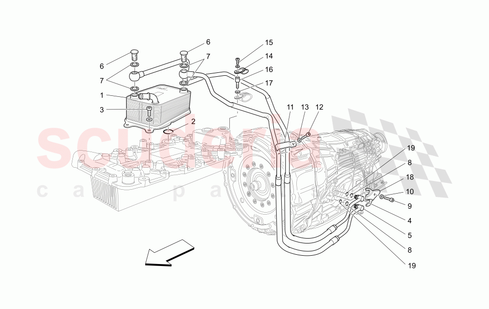 LUBRICATION AND GEARBOX OIL COOLING of Maserati Maserati Quattroporte (2003-2007) Auto