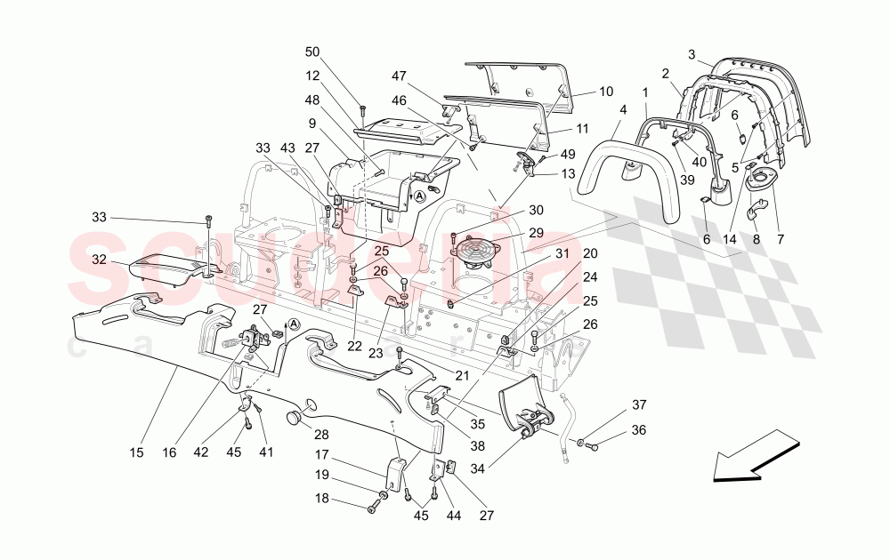 INNER TRIMS (Available with: "Spyder 90th Anniversary" Version) of Maserati Maserati 4200 Spyder (2005-2007) CC
