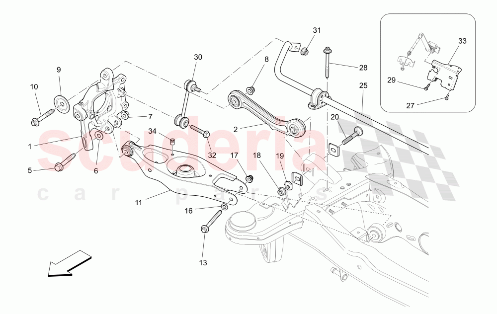 REAR SUSPENSION of Maserati Maserati Quattroporte (2017+) Diesel