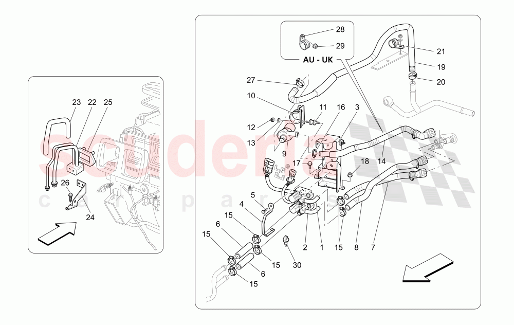A/C UNIT: ENGINE COMPARTMENT DEVICES of Maserati Maserati GranCabrio (2013+) Sport
