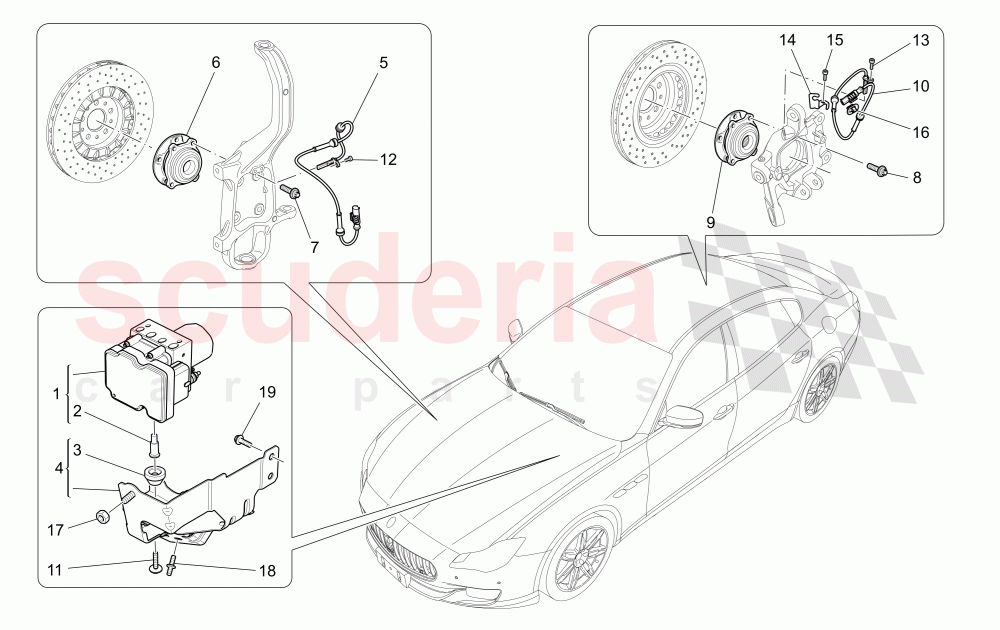 BRAKING CONTROL SYSTEMS of Maserati Maserati Quattroporte (2013-2016) Diesel