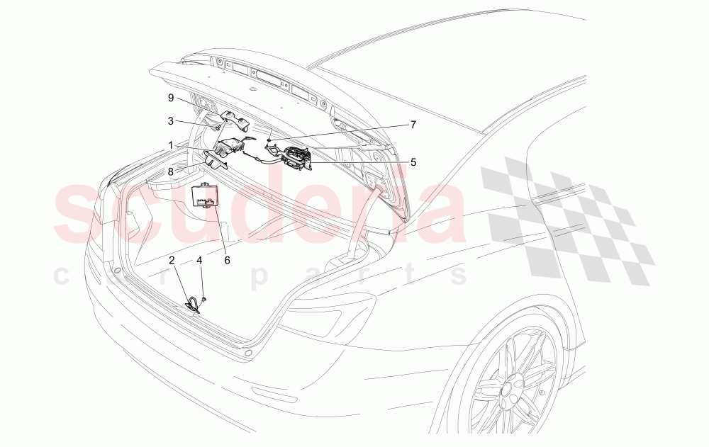 REAR LID OPENING CONTROL (Available with: POWER LIFTGATE WITH KICK SENSOR) of Maserati Maserati Ghibli (2014-2016) Diesel