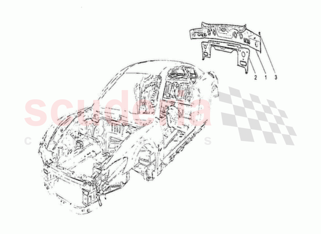 Bodywork and Rear Outer Trim Panels of Maserati Maserati GranTurismo MC Stradale