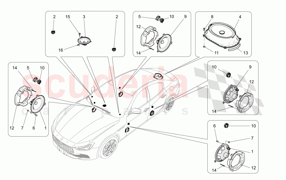 SOUND DIFFUSION SYSTEM of Maserati Maserati Ghibli (2017+) S