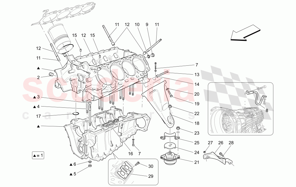 CRANKCASE of Maserati Maserati GranCabrio (2011-2012) Sport