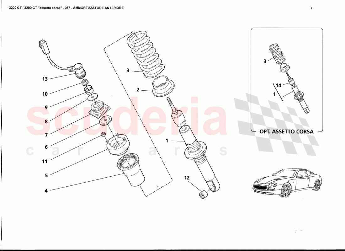 FRONT SHOCK ABSORBER of Maserati Maserati 3200 GT / Assetto Corsa