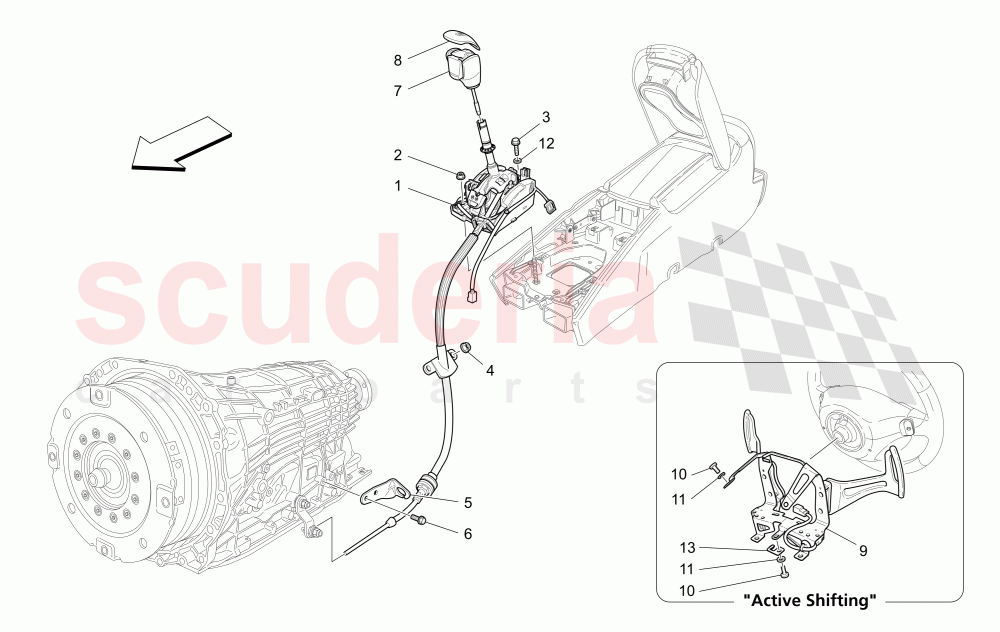 DRIVER CONTROLS FOR AUTOMATIC GEARBOX of Maserati Maserati Quattroporte (2008-2012) 4.2