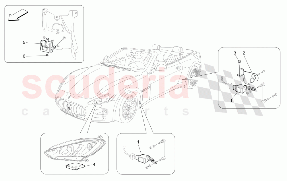 LIGHTING SYSTEM CONTROL (Not available with: Sport, Special Edition) of Maserati Maserati GranCabrio (2013+)