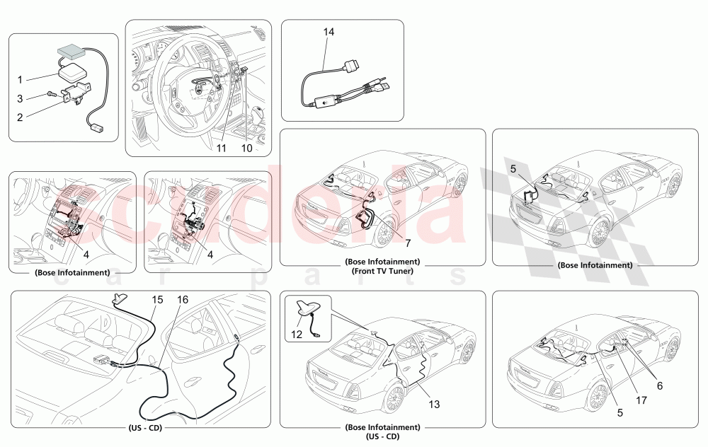 RECEPTION AND CONNECTION SYSTEM of Maserati Maserati Quattroporte (2009-2012) Sport GTS
