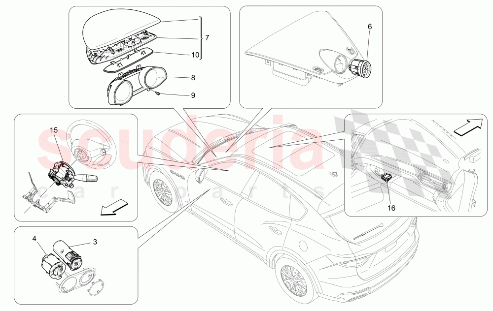 DASHBOARD DEVICES of Maserati Maserati Levante (2017+)