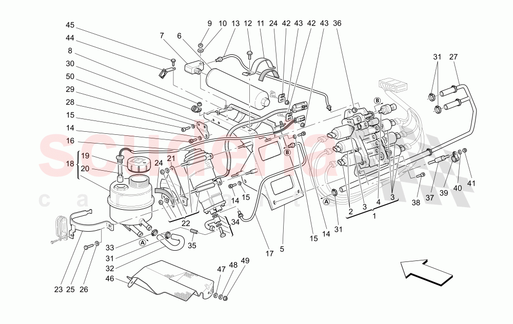 POWER UNIT AND TANK of Maserati Maserati GranSport Coupe (2005-2007)