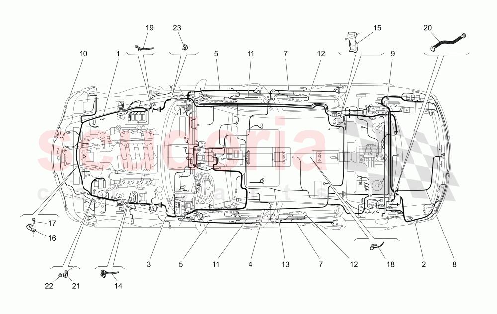 MAIN WIRING of Maserati Maserati Quattroporte (2009-2012) Sport GTS