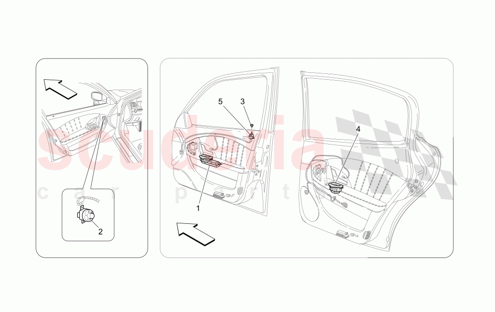 DOOR DEVICES of Maserati Maserati Quattroporte (2008-2012) 4.2
