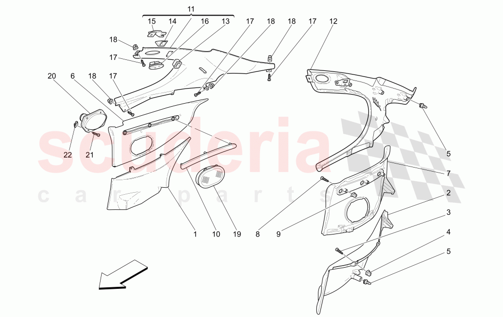 INNER TRIMS of Maserati Maserati 4200 Coupe (2002-2004) GT
