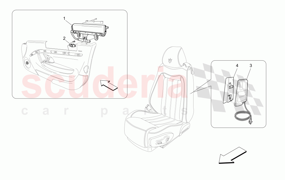 FRONT SIDE BAG SYSTEM of Maserati Maserati GranTurismo (2011-2013) Auto