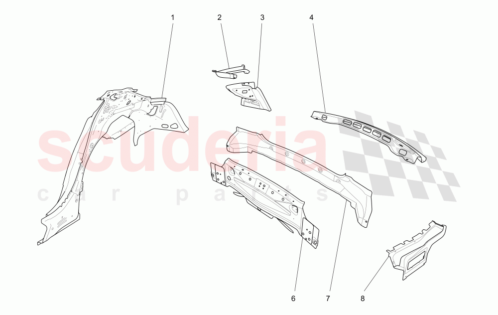 BODYWORK AND REAR OUTER TRIM PANELS of Maserati Maserati Ghibli (2014-2016) S