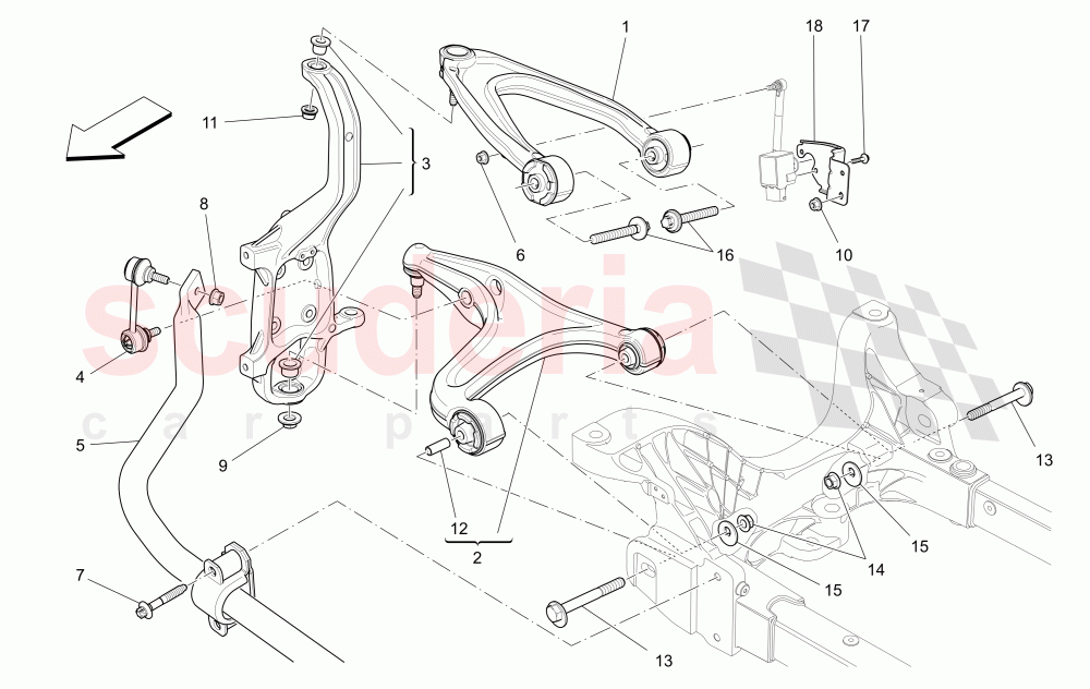 FRONT SUSPENSION of Maserati Maserati Ghibli (2014-2016)