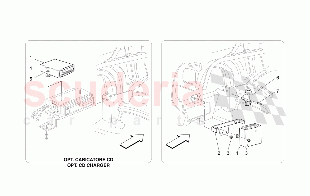 TRUNK COMPARTMENT CONTROL UNITS (L.H. Side Available with: "Spyder 90th Anniversary" Version) of Maserati Maserati 4200 Spyder (2005-2007) CC