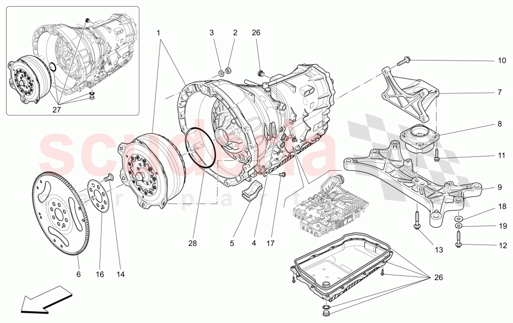 GEARBOX HOUSINGS of Maserati Maserati Ghibli (2014-2016) Diesel