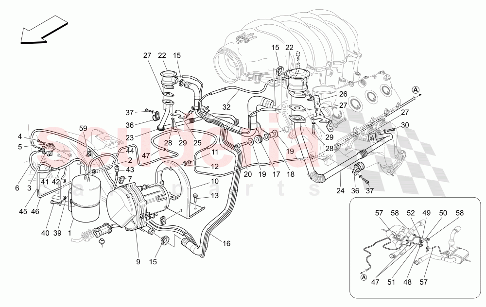 ADDITIONAL AIR SYSTEM of Maserati Maserati GranCabrio (2016+) MC
