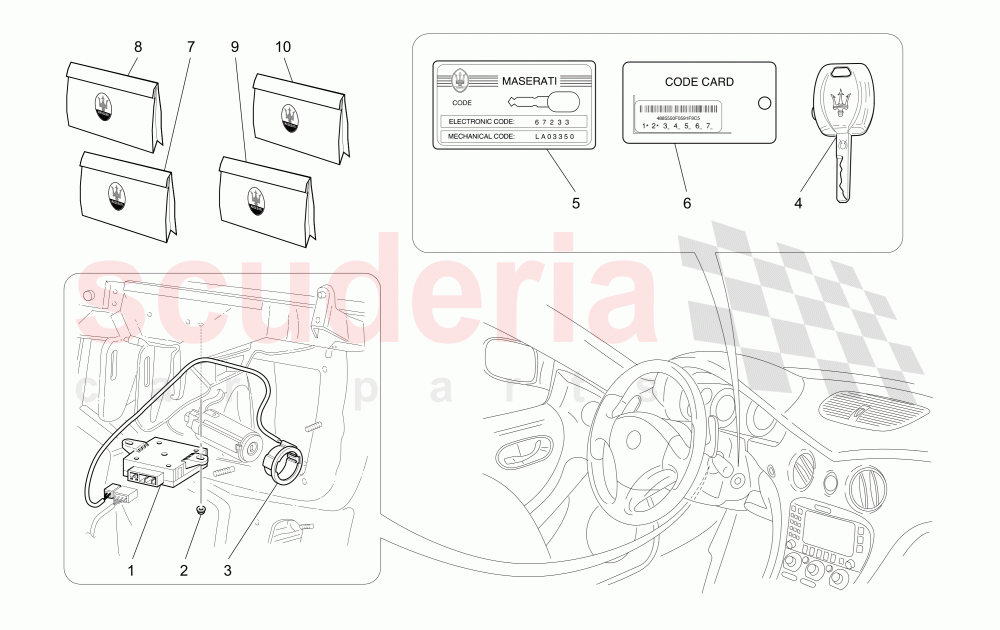 ALARM AND IMMOBILIZER SYSTEM of Maserati Maserati 4200 Coupe (2005-2007) CC