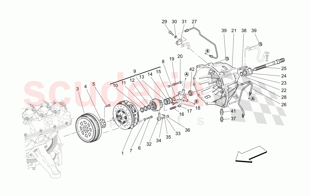 FRICTION DISCS AND HOUSING FOR F1 GEARBOX of Maserati Maserati GranTurismo (2012-2016) Sport CC