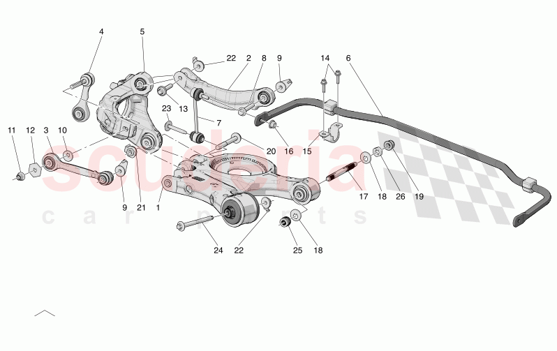 REAR SUSPENSION of Maserati Maserati Grecale Folgore Automatic 4WD BEV 400 kW