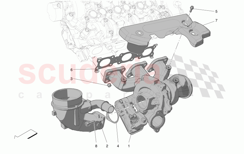 TURBOCHARGING SYSTEM: EQUIPMENTS of Maserati Maserati MC20 GT2 Stradale  Automatic 3.0 BT V6 2WD 630HP - 640HP