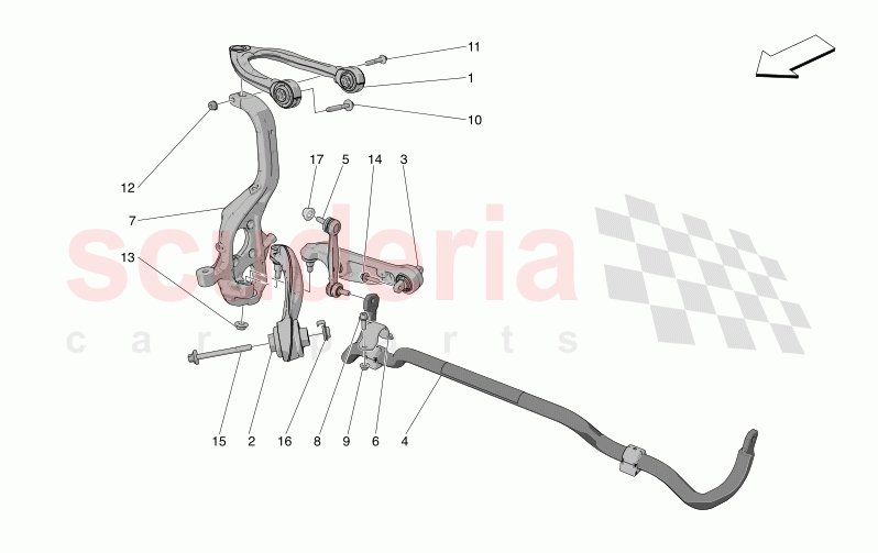 FRONT SUSPENSION of Maserati Maserati Grecale GT  Automatic 2.0 T4 4WD 300HP MHEV