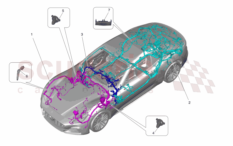 MAIN WIRING of Maserati Maserati GranCabrio M189 FOLGORE  AUTOMATIC 4WD BEV 560 kW