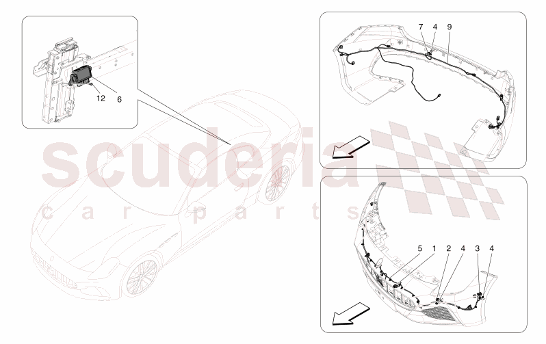 PARKING SENSORS of Maserati Maserati GranCabrio M189 FOLGORE  AUTOMATIC 4WD BEV 560 kW