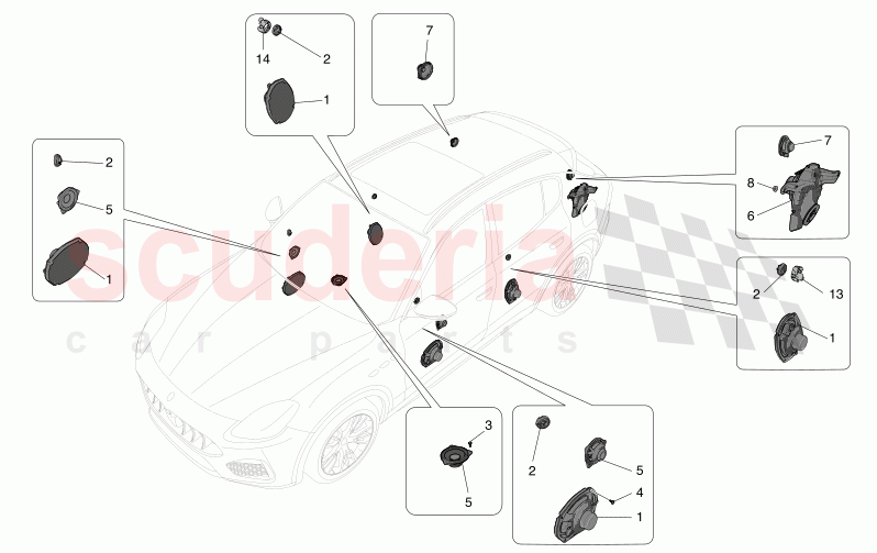 SOUND DIFFUSION SYSTEM of Maserati Maserati Grecale Folgore Automatic 4WD BEV 400 kW