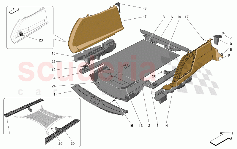 LUGGAGE COMPARTMENT MATS of Maserati Maserati Grecale GT  Automatic 2.0 T4 4WD 300HP MHEV
